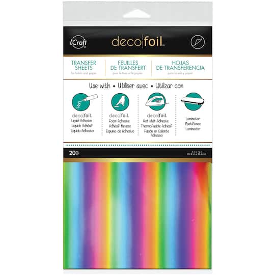 Deco Foil&#x2122; Rainbow Transfer Sheets